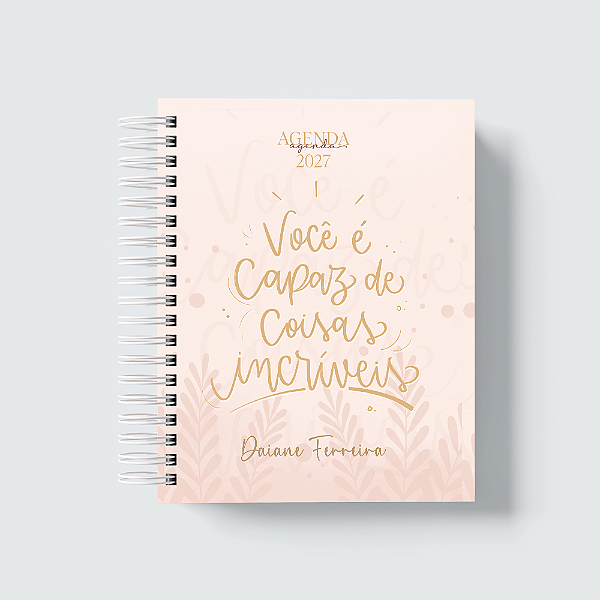 Agenda 2027 Personalizada com nome - Você é Capaz