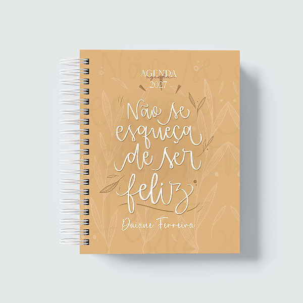 Agenda 2027 Personalizada com nome - Seja Feliz