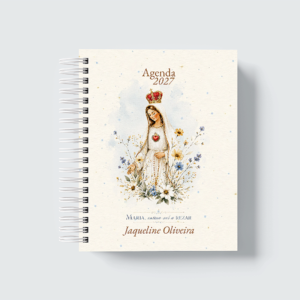 Agenda Católica 2027 Personalizada - Nossa Senhora de Fátima
