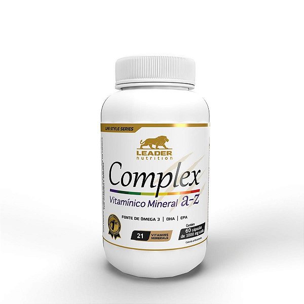 complex A-Z com ômega 3 60 cápsulas multi leader