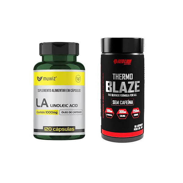 Kit seca gorduras 2.0 Thermo blaze + óleo de Cartamo  120 caps