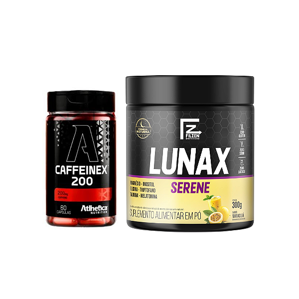 SECA BARRIGA - Cafeinex 60 caps + Lunax serene 300g - Filzen nutrition