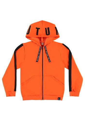 Jaqueta Feminino Moletom Boca Grande Cor:Laranja;Tamanho:12