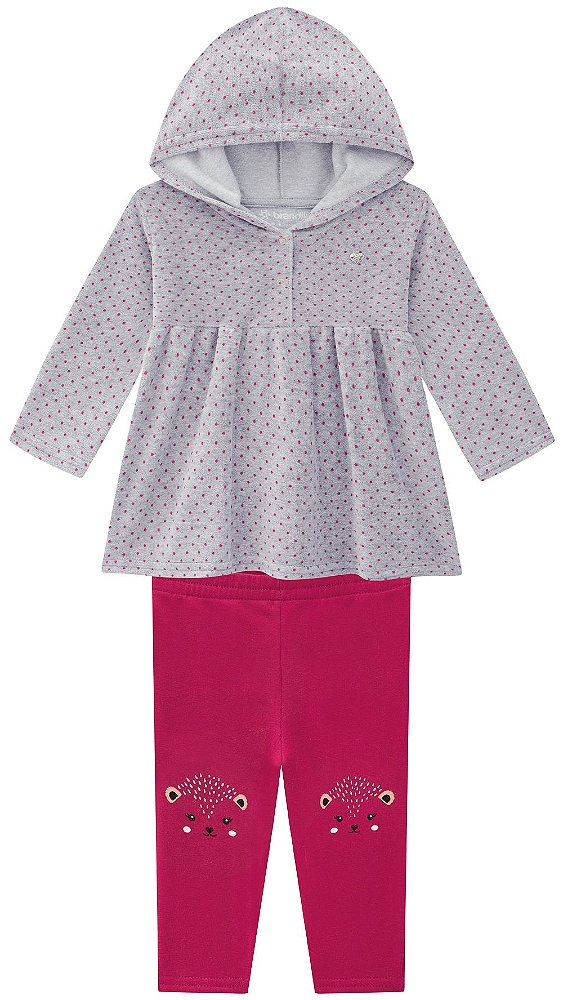 Conjunto Casaco Pluch Calça Legging