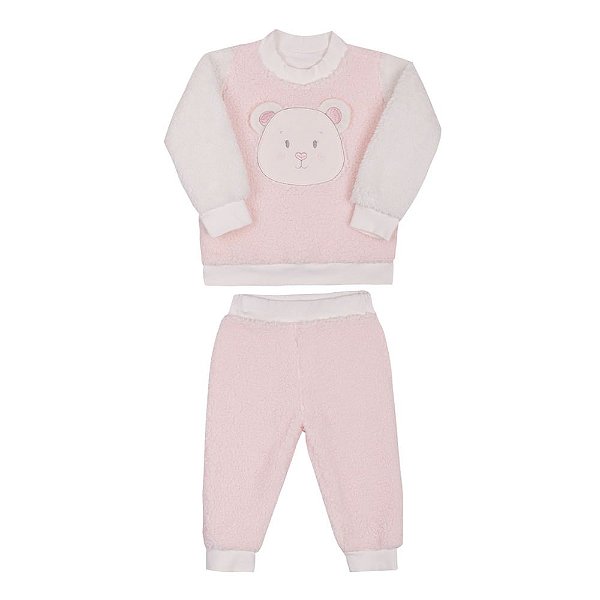 Conjunto Baby Inverno Pelúcia com Ursinho Luxo