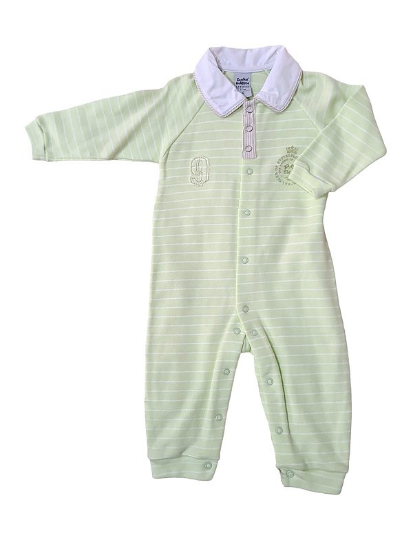 Macacão Para Bebê Longo Amarelo - G