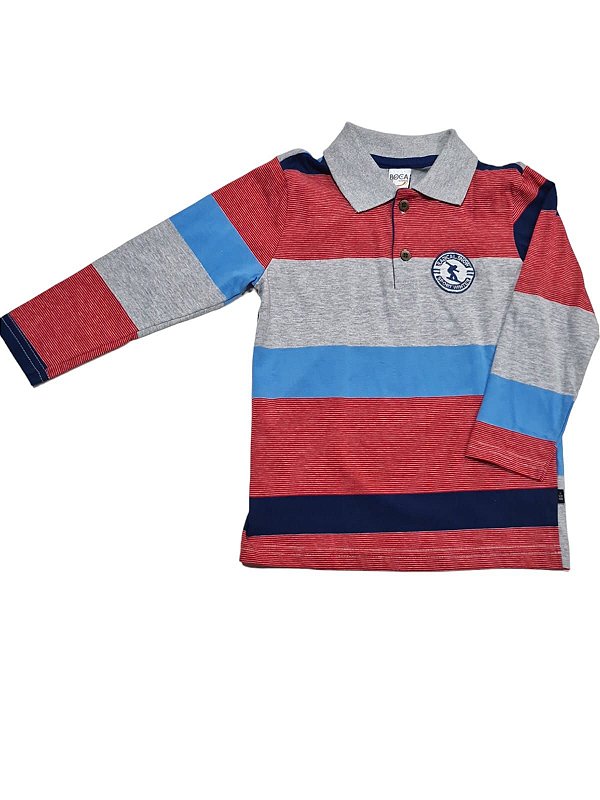 Camiseta Com Listras Azul - 12