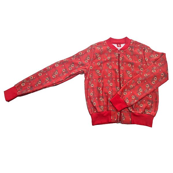 Jaqueta Molecotton Cozy Felpado Sublimado Vermelho - 12