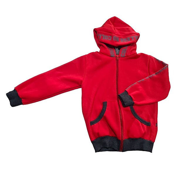 Jaqueta Moletom Masculina Vermelho - 04
