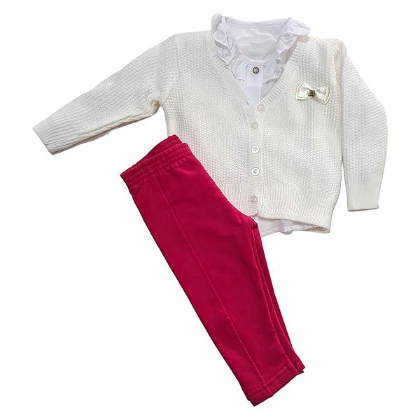 Trijunto Baby Longo Paraíso Meia Estação Branco - P