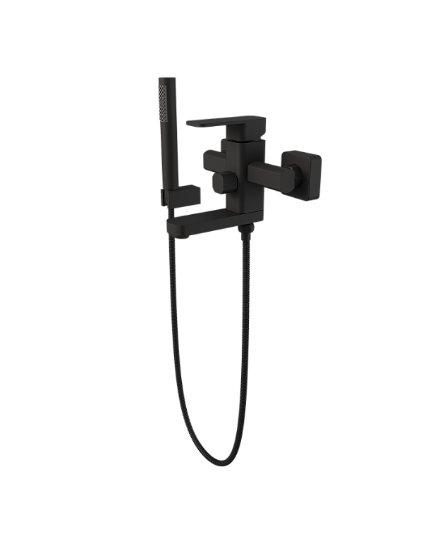 Monocomando de Parede Purus Matt Black - Immersi