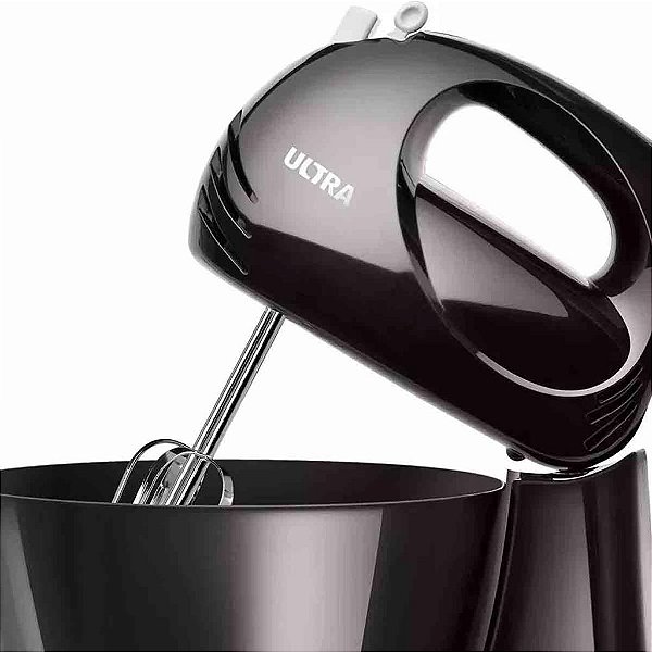 Batedeira Ultra Portatil 150w 3 Velocidades Preta 110v C/ Nf