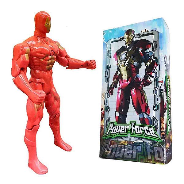Boneco Super Herói Articulado Homem De Ferro 29cm c/imnetro