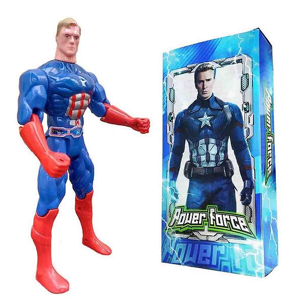 Boneco Super Herói Soldado Articulado Capitão América