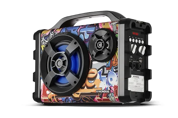 Caixa De Som Amplificada Thunder Xll Bluetooth 100w Mondial Cor Multicolor 110v/220v