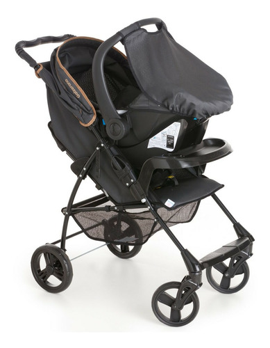 Carrinho De Bebê De Paseio Galzerano Carrinho De Bebê Romano Travel System Caramelo Com Chassi De Cor Preto
