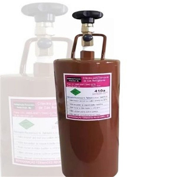 GARRAFA CILINDRO P GAS R410 1KG C SEG E MANOPLA RECIPIENTE TRANSPORTE