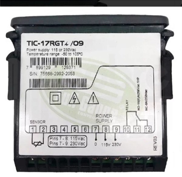 CONTROLADOR FULL GAUGE TIC17RGTI/9 USO GERAL -50 A 105°C