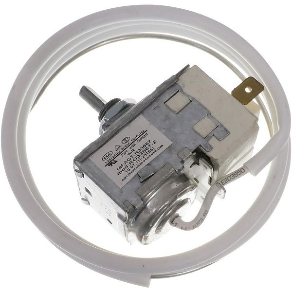 TERMOSTATO AUTOMOTIVO AC DUPLO AR PARA AUTOS / CABINES / TRATORES / FIXACAO POR PORCA M10 (BULBO 0.95M) - RC33667-2