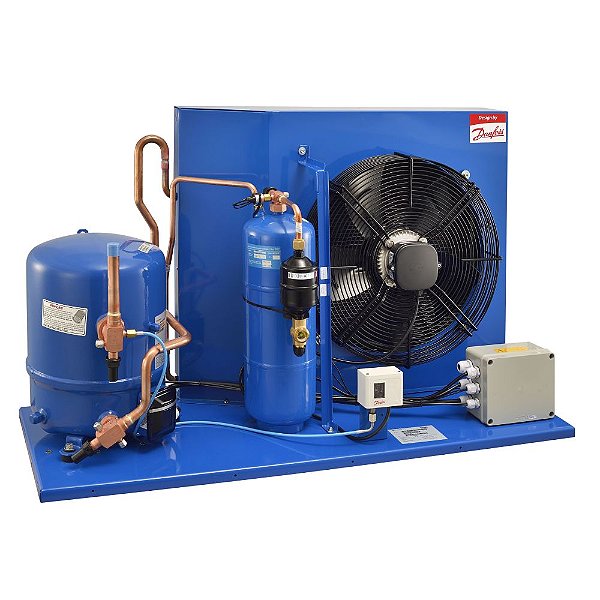 UNIDADE CONDENSADORA 4.5HP MTZ50 TRIFASICA 380V MEDIA/ALTA GAS R22 R134A R404A R407C R452A R513A - HJZ050D20V DANFOSS