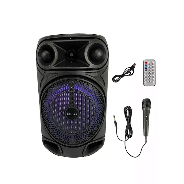 CAIXA DE SOM BLUETOOTH PORTATIL C/ MICROFONE 2200W 33X22 - INL802 INLUSS