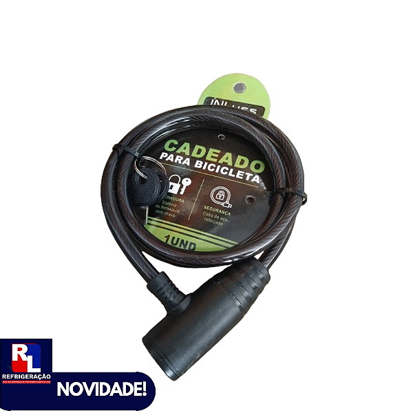 CADEADO MOTO BICICLETA CABO 1M INLUSS