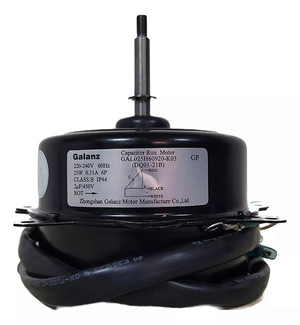 MOTOR VENTILADOR CONDENSADORA PHILCO 9K E 12K PH9000 PH1200 - G0AL025H60920-K03 (DQ01-21B)