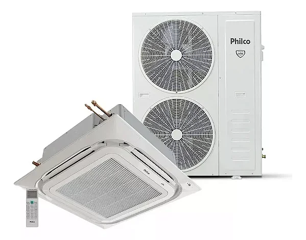 SPLIT K7 55K / 60K PHILCO ECO INVERTER CASSETE CONDENSADORA QUADRADA COBRE 220V GAS R32 - PAC60000ICFM16