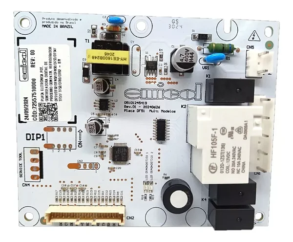 PLACA MULTIMODELOS DFN50 DF51 DF52 DF53 DF54 TF51 TF52 DF80 DF82 BIVOLT -  64502201 - 70202295 - 70202437 - A02021001 - A02021005 - A02021009 - A02021011 -  A02021013 - A02021014 - 72557510000 EMICOL