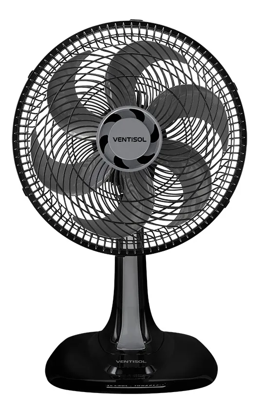 VENTILADOR MESA TURBO 30CM PRETO 6 PAS PREMIUM 220V VENTISOL