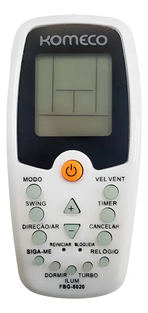 CONTROLE REMOTO AR CONDICIONADO MIDEA / KOMECO / YORK - LF-7050 - FBG-8020 - C01308