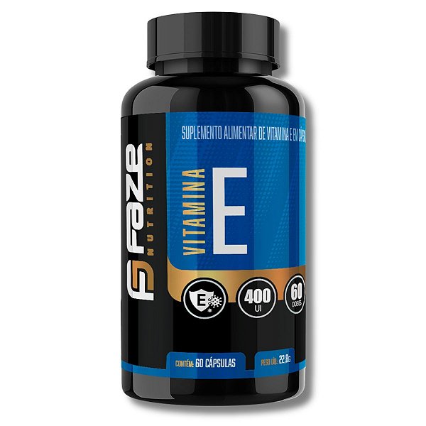 Vitamina E Faze Nutrition 60 Caps - 400ui Rápida Absorção