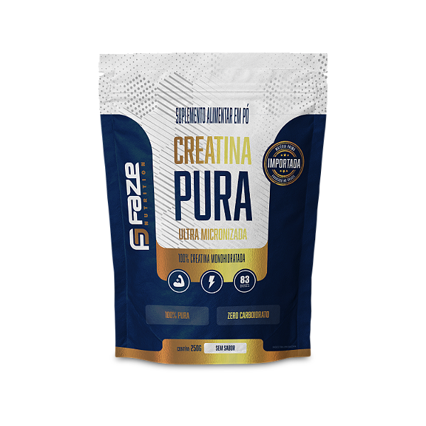 Creatina Pura Faze Nutrition 250g Ultra micronizada - Laudo Aprovado