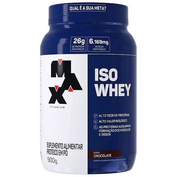 Whey Protein 100% Isolado Iso Whey 900g Max titanium