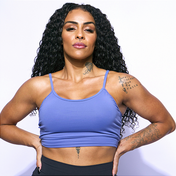 Top Girl fitness blue boy com alças reguláveis