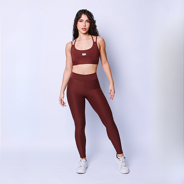 Legging Slim Marrom Coffee