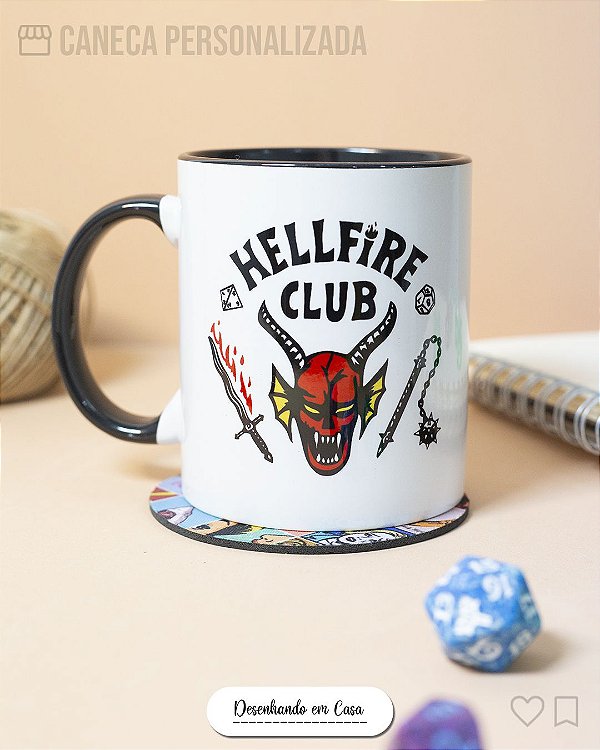 Caneca cabo color preta (personalizado)