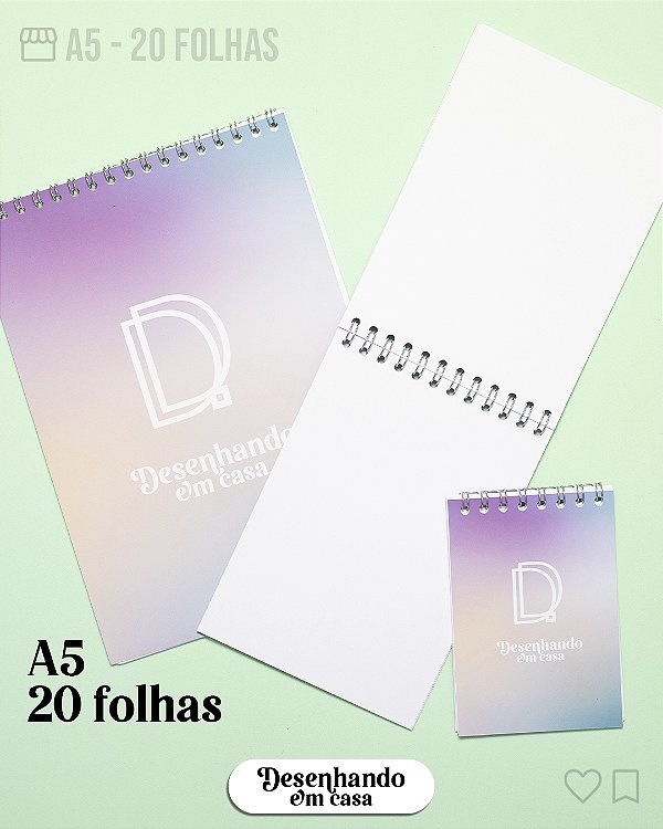 Bloquinho A5 - 20 folhas - personalizado