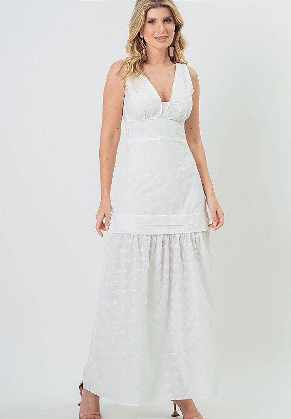 VESTIDO LONGO KÁTIA - BRANCO