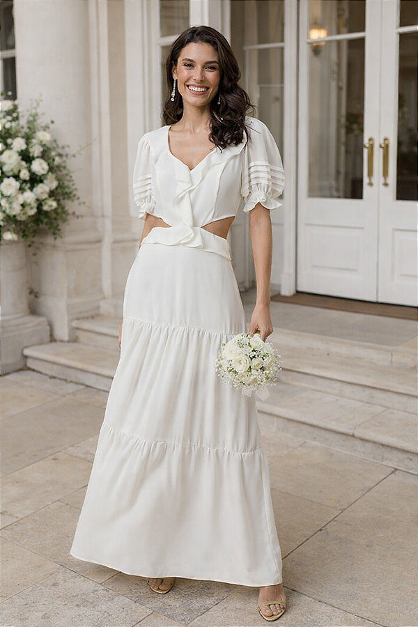 VESTIDO LONGO LÊDA - BRANCO