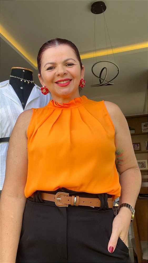 BLUSA MARIA FLOR - LARANJA