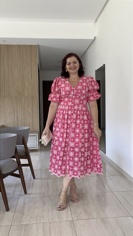 VESTIDO LAISE BOTÕES FRONTAIS