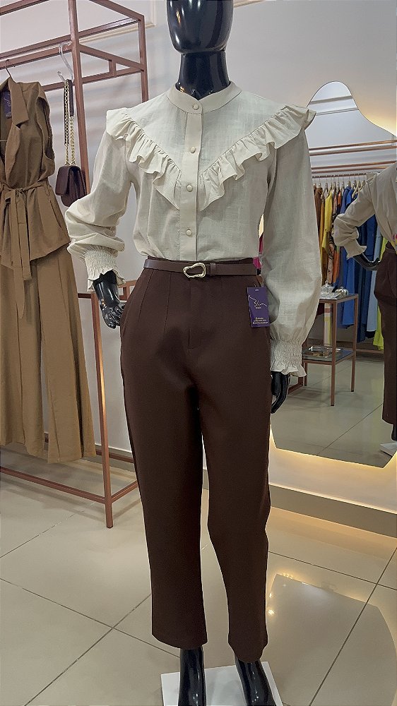 BLUSA MANGA COMPRIDA BABADO V