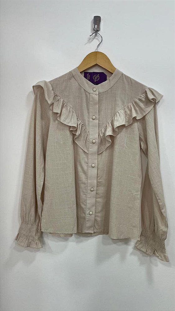 BLUSA MANGA COMPRIDA BABADO V