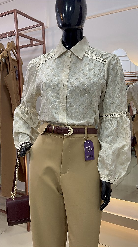 CAMISA CROPED TEXTURIZADA