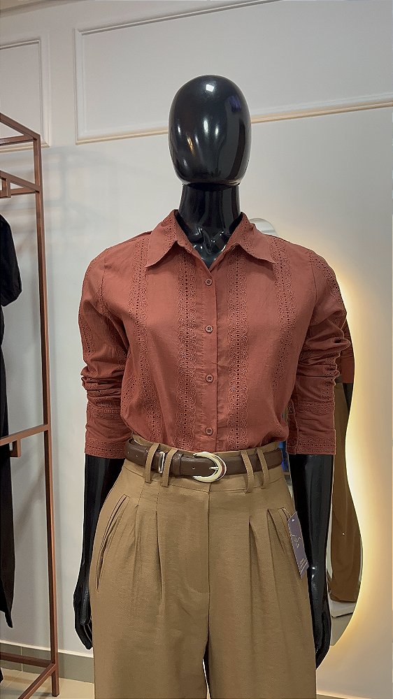 CAMISA SOCIAL SEMI CROPED