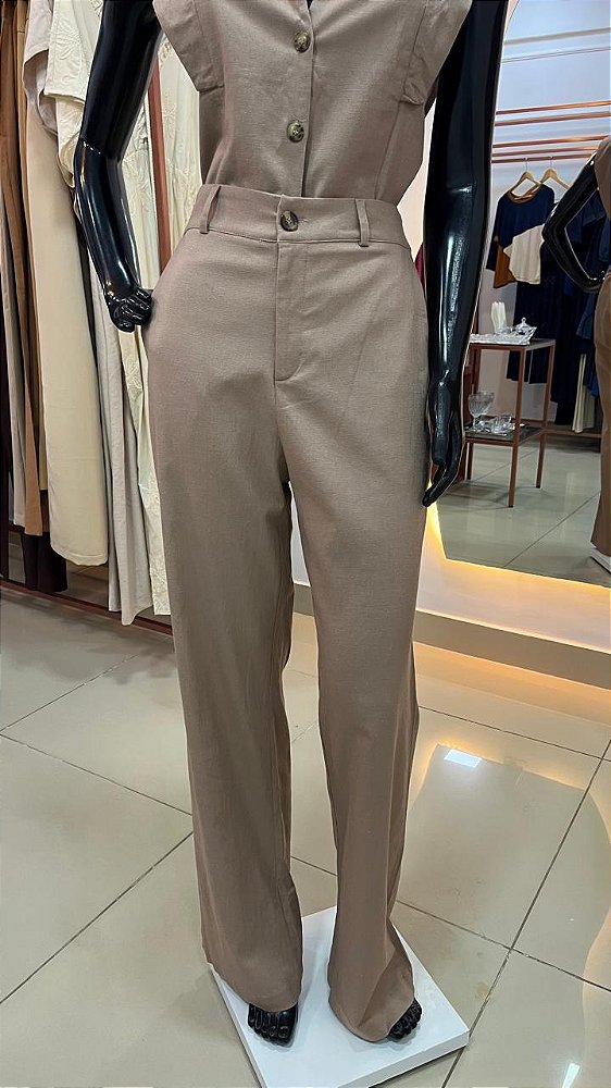 CALÇA RETA LINHO