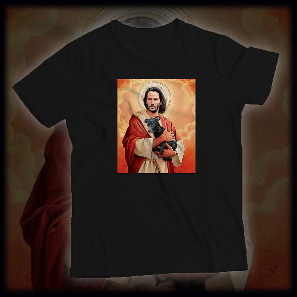 Camisa Santo John Wick com doguinho