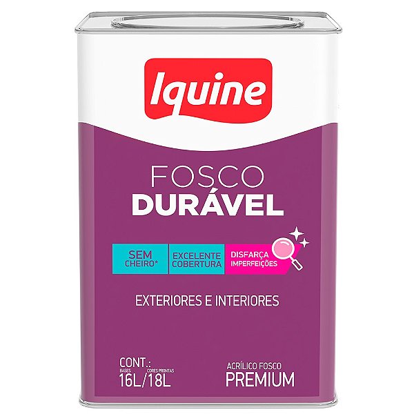 Tinta Iquine Premium 16L Fosco Durável 020 Marfim