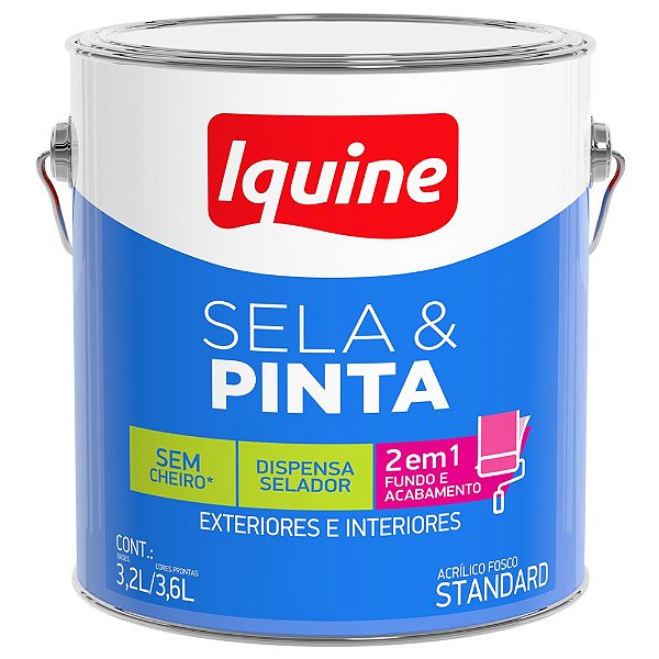 Tinta Iquine Fosco 3,2L Sela & Pinta 066 Azul Céu